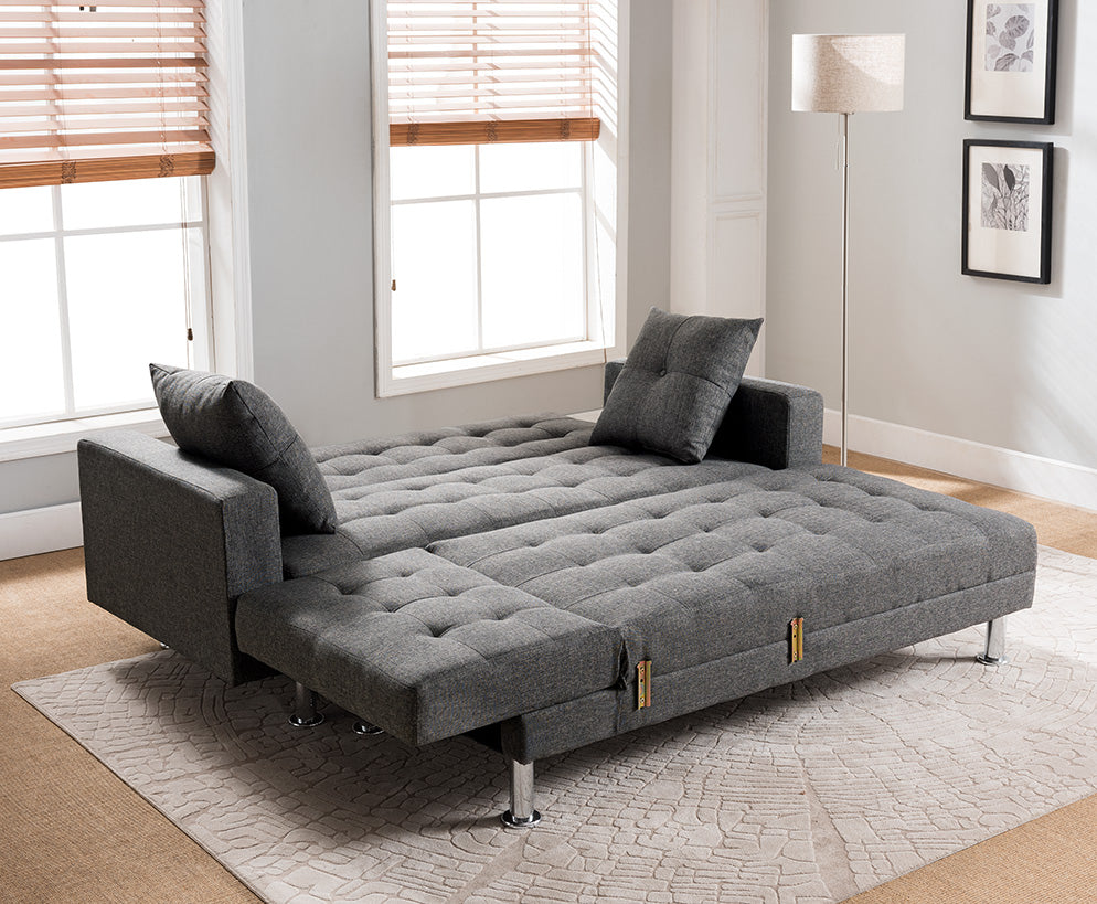 Sofa Chaise Acabado Tela Gris