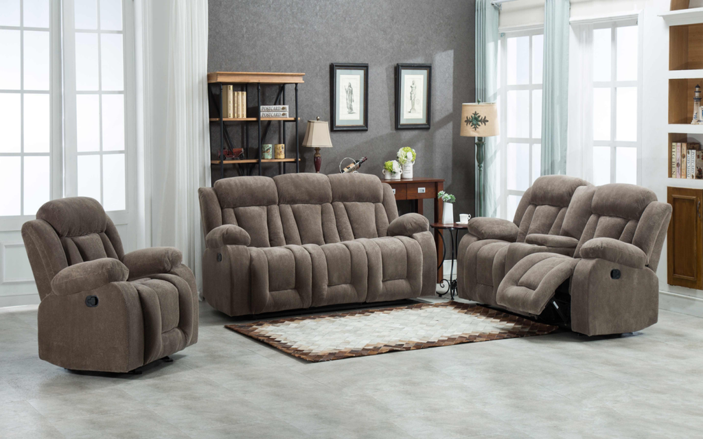 Sofa Silla y Loveseat c/5 Reclinables