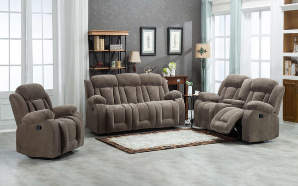 Sofa Silla y Loveseat c/5 Reclinables