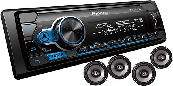 Pioneer MXT- S3266BT Digital Media Receiver w/(4) 6.5" 2 Way Speaker Bundle