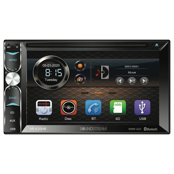 Soundstream VR-620HB Double-DIN 6.2â€ DVD/CD Multimedia Headunit