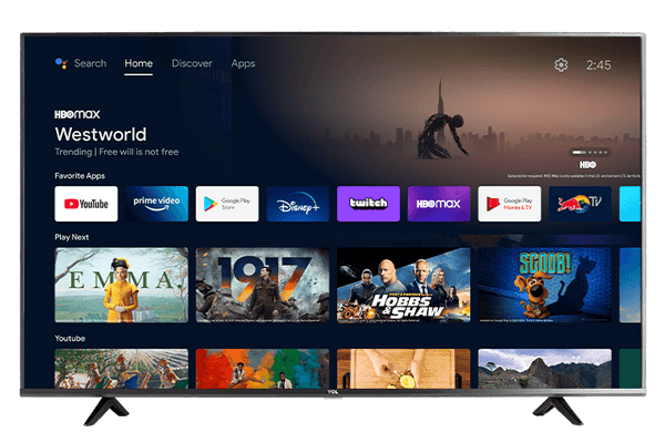 TCL 43" Class 4-Series 4K UHD HDR LED Smart TV Android w/tv wall mount(Refurbished) Tv's ONLY for delivery in San Diego and Tijuana