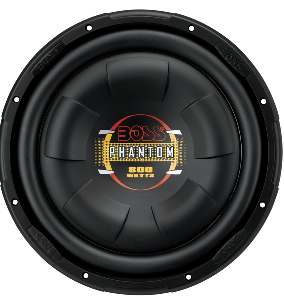 Boss Phantom 10" SINGLE Voice Coil (4 Ohm) 800W Subwoofer